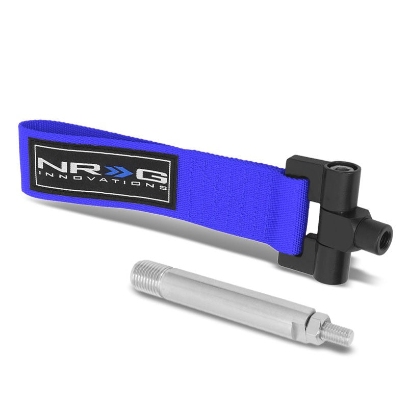 NRG Blue TOW-160BL Front/Rear Nylon Tow Strap Tow Hook Kit For Hyundai Genesis-Truck & Towing-BuildFastCar-BFC-NRG-TOW-160BL