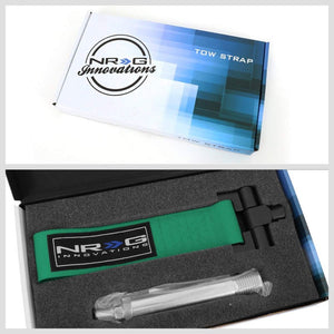 NRG Green TOW-160GN Front/Rear Nylon Tow Strap Tow Hook Kit For Hyundai Genesis-Truck & Towing-BuildFastCar-BFC-NRG-TOW-160GN