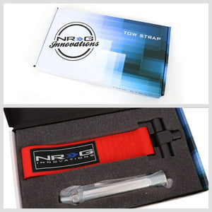 NRG Red TOW-160RD Front/Rear Nylon Tow Strap Tow Hook Kit For Hyundai Genesis-Truck & Towing-BuildFastCar-BFC-NRG-TOW-160RD