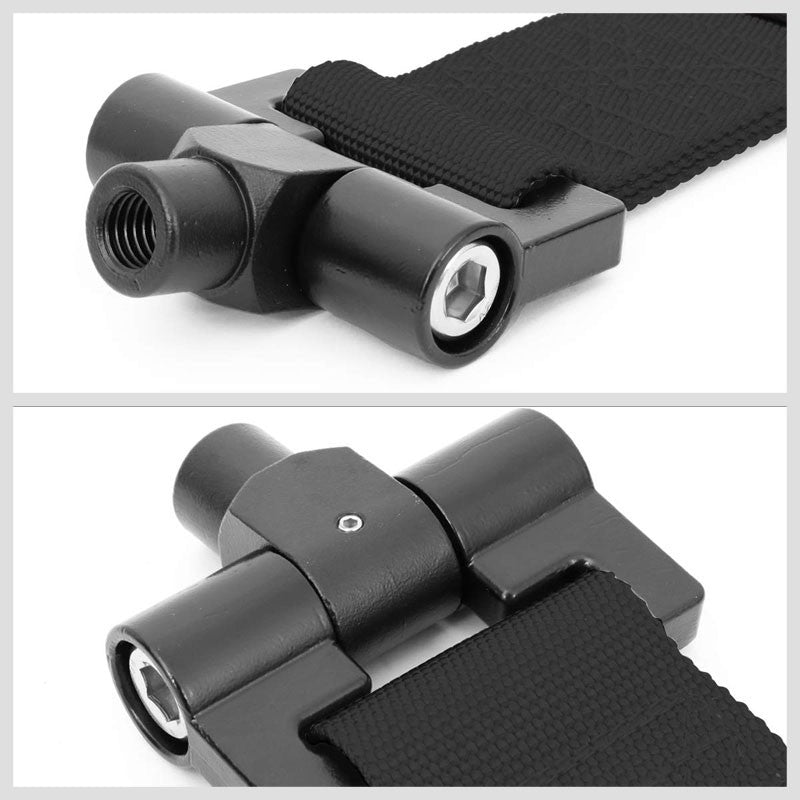 NRG Black TOW-163BK Front/Rear Nylon Tow Strap Tow Hook Kit For 04-07 Mazda 3-Truck & Towing-BuildFastCar-BFC-NRG-TOW-163BK