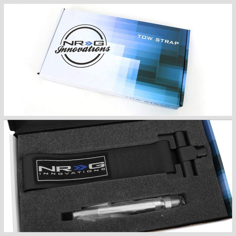 NRG Black TOW-207BK Front Nylon Tow Strap Tow Hook Kit For 02-07 Impreza WRX-Truck & Towing-BuildFastCar-BFC-NRG-TOW-207BK