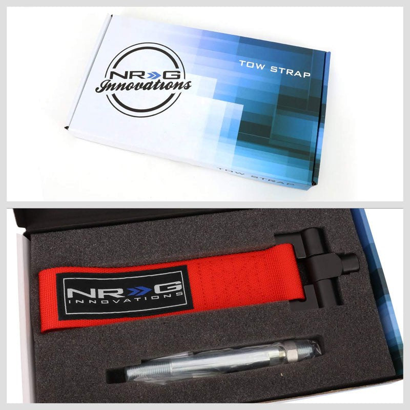NRG Red TOW-207RD Front/Rear Nylon Tow Strap Tow Hook Kit For 02-07 Impreza WRX-Truck & Towing-BuildFastCar-BFC-NRG-TOW-207RD