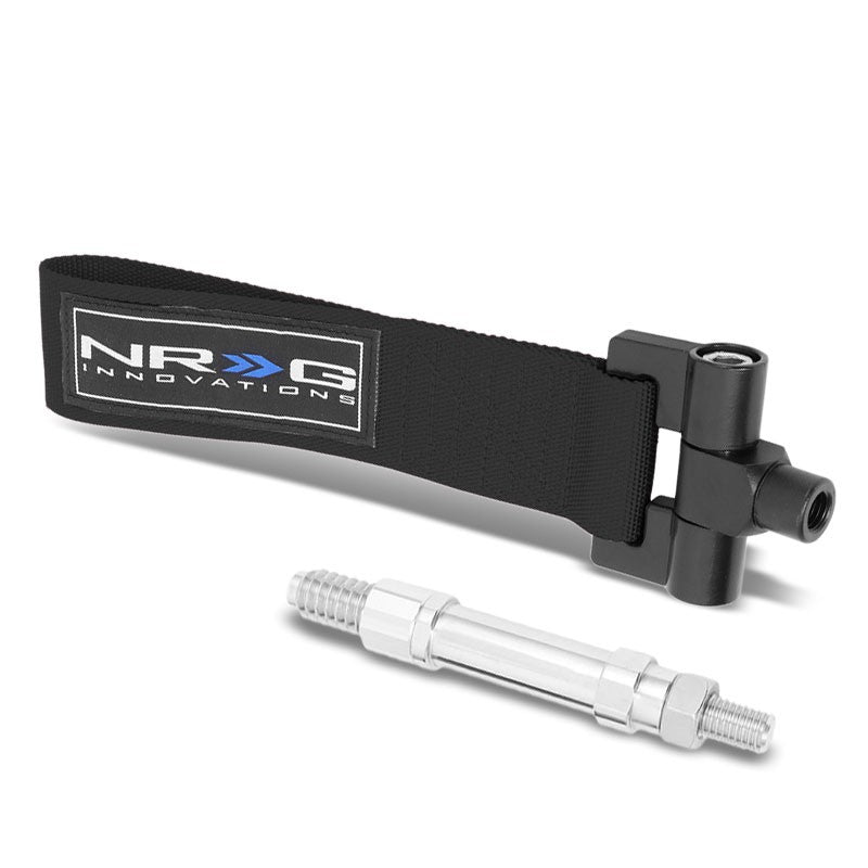 NRG Black TOW-E36BK Front/Rear Nylon Tow Strap Tow Hook Kit For 92-98 BMW E36-Truck & Towing-BuildFastCar-BFC-NRG-TOW-E36BK