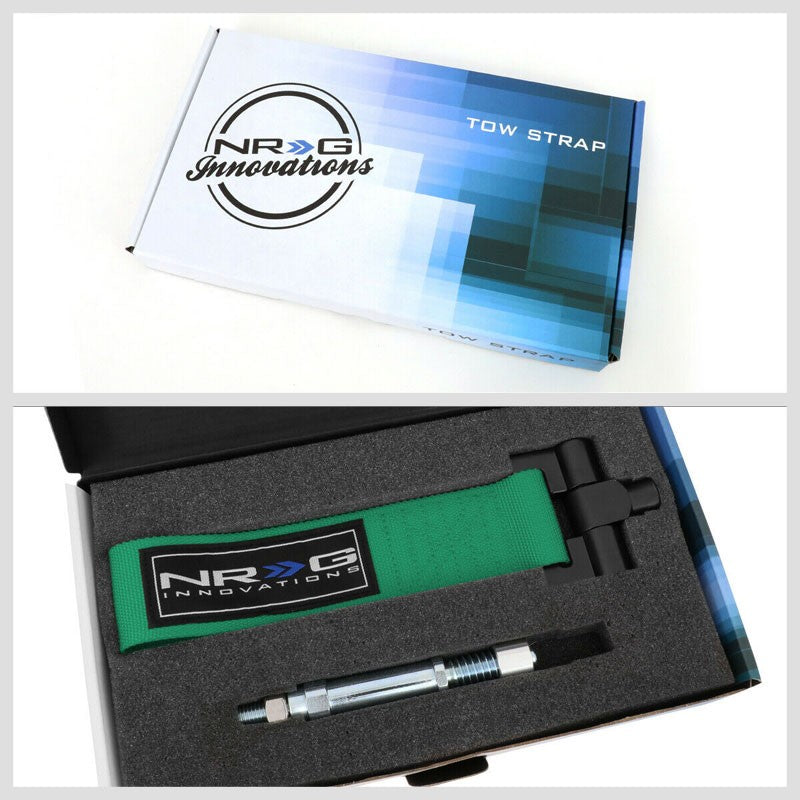 NRG Green TOW-E36GN Front/Rear Nylon Tow Strap Tow Hook Kit For 92-98 BMW E36-Truck & Towing-BuildFastCar-BFC-NRG-TOW-E36GN