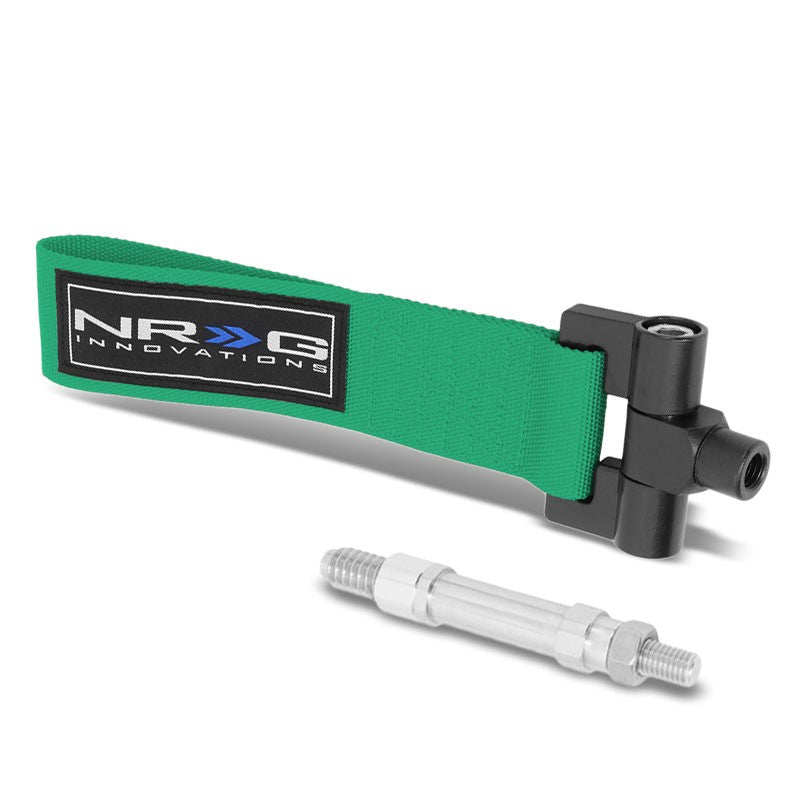 NRG Green TOW-E92GN Front/Rear Nylon Tow Strap Hook Kit For BMW E90 E92 3 Series-Truck & Towing-BuildFastCar-BFC-NRG-TOW-E92GN