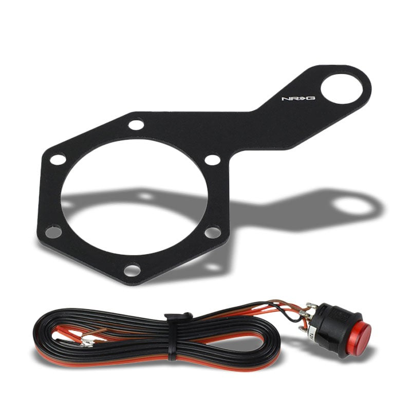 NRG Black Race Steering Wheel Single Switch Extended Adapter ON/OFF button+wires-Interior-BuildFastCar