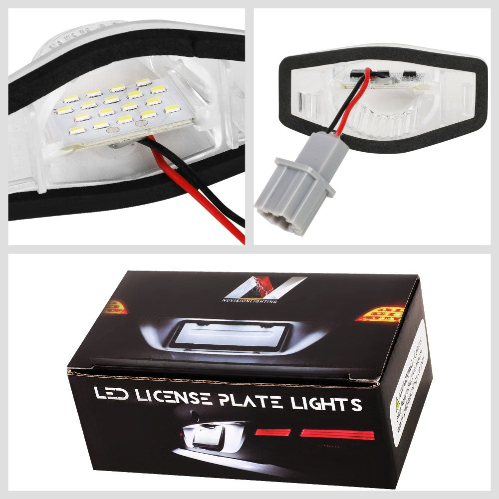 Nuvision NVL-LPL-001 Clear Len/White LED Rear License Plate Light Lamp NVL-LPL-001