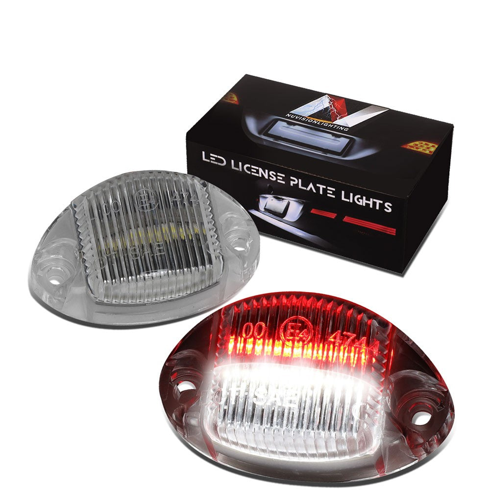 Nuvision NVL-LPL-024 Clear Len, WhiteLED Rear License Plate Light Lamp NVL-LPL-024