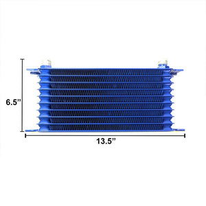 10 Row 10AN Blue Aluminum Oil Cooler for Turbo/Engine/Transmission/Differntral-Performance-BuildFastCar