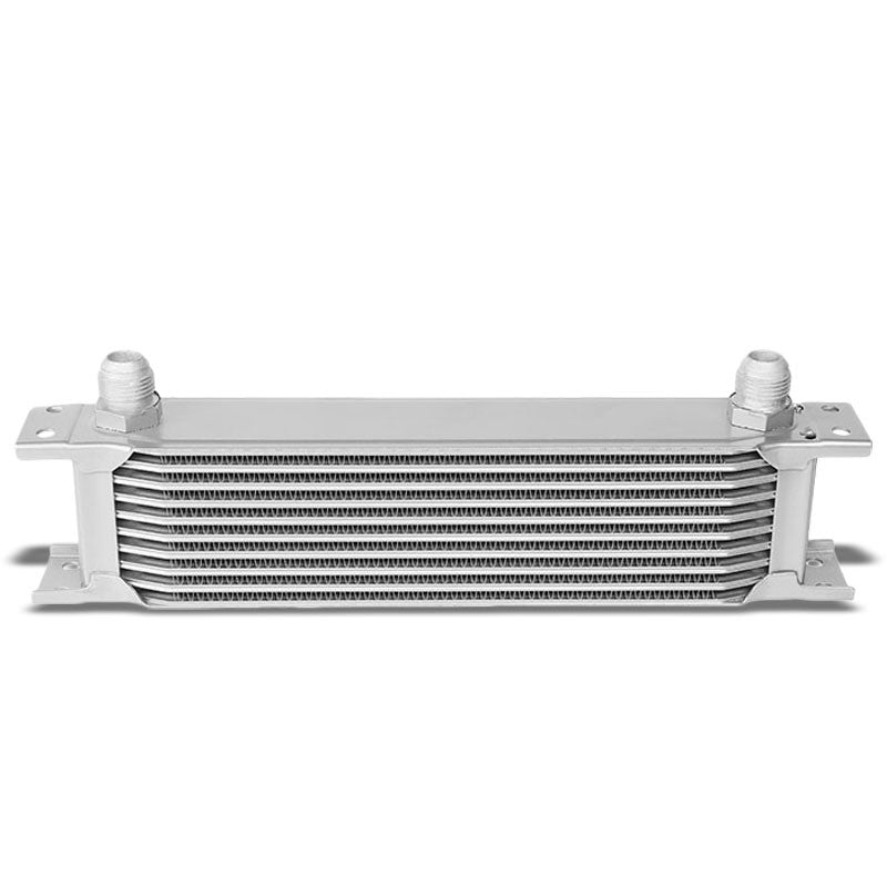 10 Row 10AN Silver Aluminum Oil Cooler for Turbo/Engine/Transmission/Differntral-Performance-BuildFastCar