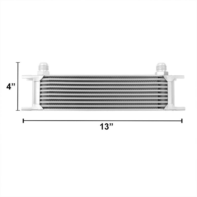 10 Row 10AN Silver Aluminum Oil Cooler for Turbo/Engine/Transmission/Differntral-Performance-BuildFastCar