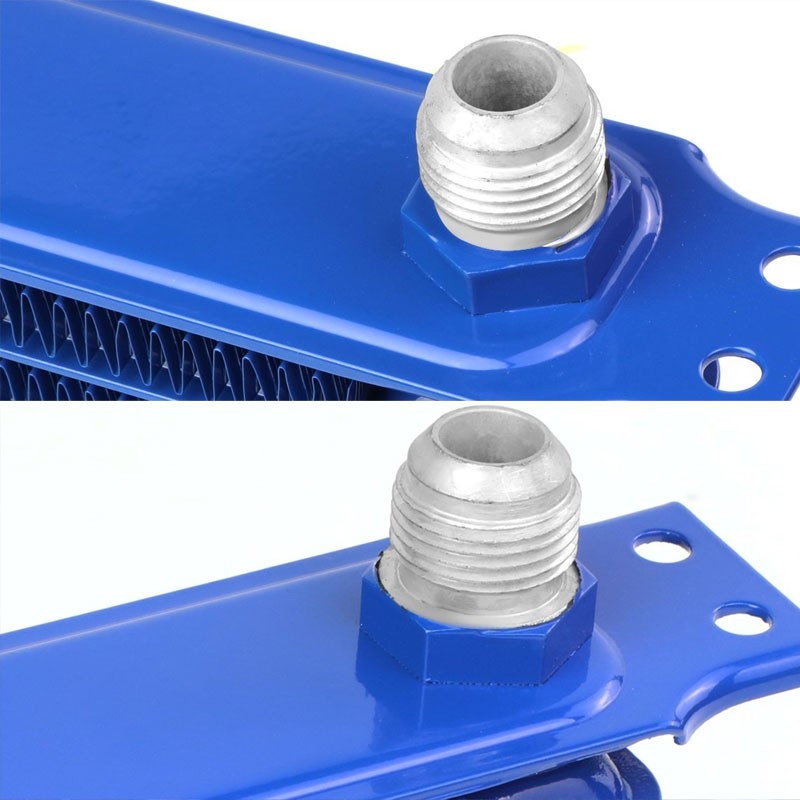 13 Row 10AN Blue Aluminum Oil Cooler for Turbo/Engine/Transmission/Differntral-Performance-BuildFastCar