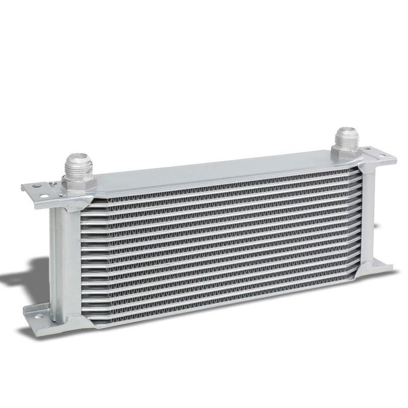 16 Row 10AN Silver Aluminum Oil Cooler for Turbo/Engine/Transmission/Differntral-Performance-BuildFastCar