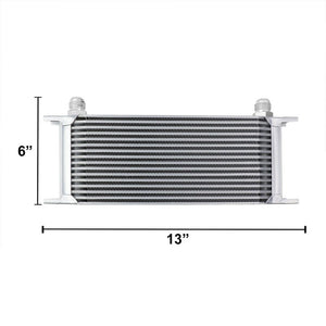 16 Row 10AN Silver Aluminum Oil Cooler for Turbo/Engine/Transmission/Differntral-Performance-BuildFastCar