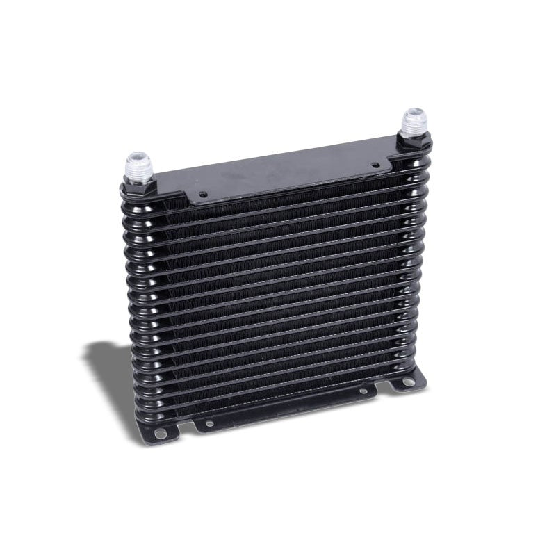 17 Row 42MM 10AN Black Aluminum Engine/Transmission Oil Cooler+Black Relocation-Performance-BuildFastCar