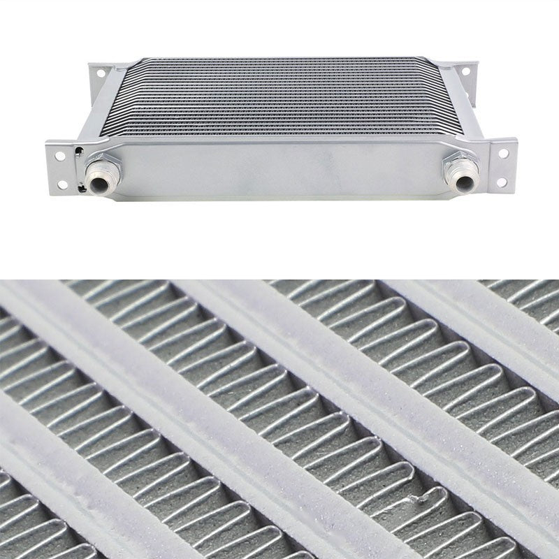 25 Row 10AN Silver Aluminum Oil Cooler for Turbo/Engine/Transmission/Differntral-Performance-BuildFastCar