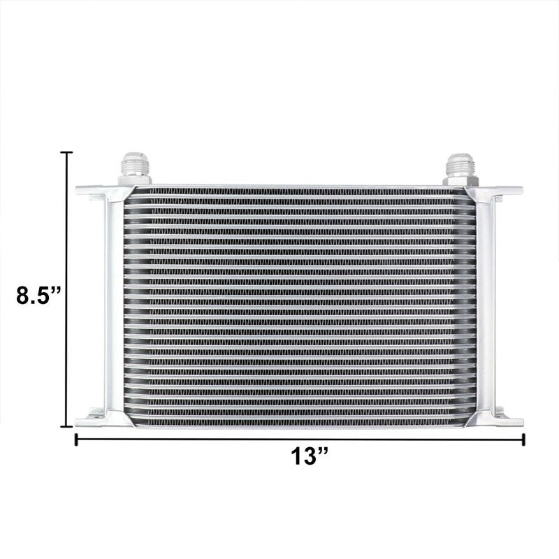 25 Row 10AN Silver Aluminum Oil Cooler for Turbo/Engine/Transmission/Differntral-Performance-BuildFastCar