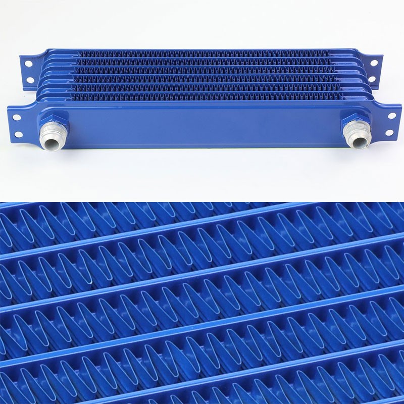 7 Row 10AN Blue Aluminum Oil Cooler for Turbo/Engine/Transmission/Differntral-Performance-BuildFastCar