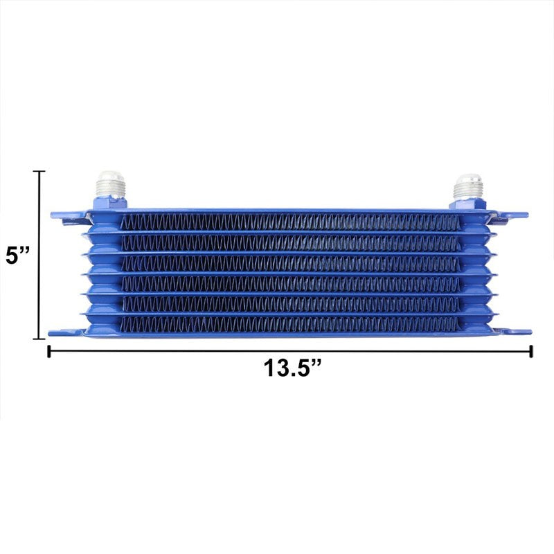 7 Row 10AN Blue Aluminum Oil Cooler for Turbo/Engine/Transmission/Differntral-Performance-BuildFastCar