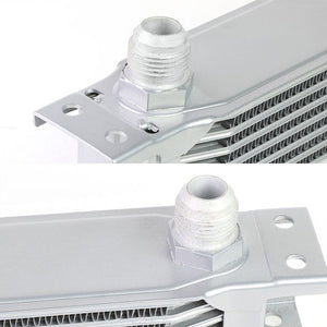 7 Row 10AN Silver Aluminum Oil Cooler for Turbo/Engine/Transmission/Differntral-Performance-BuildFastCar