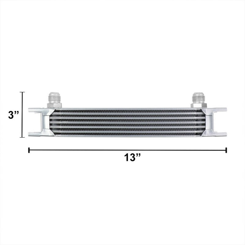 7 Row 10AN Silver Aluminum Oil Cooler for Turbo/Engine/Transmission/Differntral-Performance-BuildFastCar