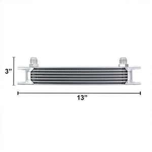7 Row 10AN Silver Aluminum Oil Cooler for Turbo/Engine/Transmission/Differntral-Performance-BuildFastCar