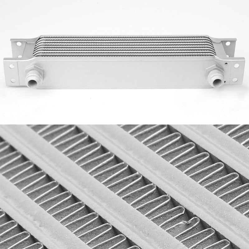9 Row 10AN Silver Aluminum Oil Cooler for Turbo/Engine/Transmission/Differntral-Performance-BuildFastCar