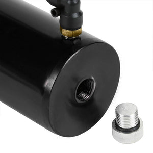 Black Universal Aluminum Racing Oil Catch Tank/CAN Round Can Reservoir Turbo-Performance-BuildFastCar