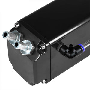 Black Square Style Universal Aluminum Oil/Fuel Catch Tank/Can Reservoir Turbo-Performance-BuildFastCar