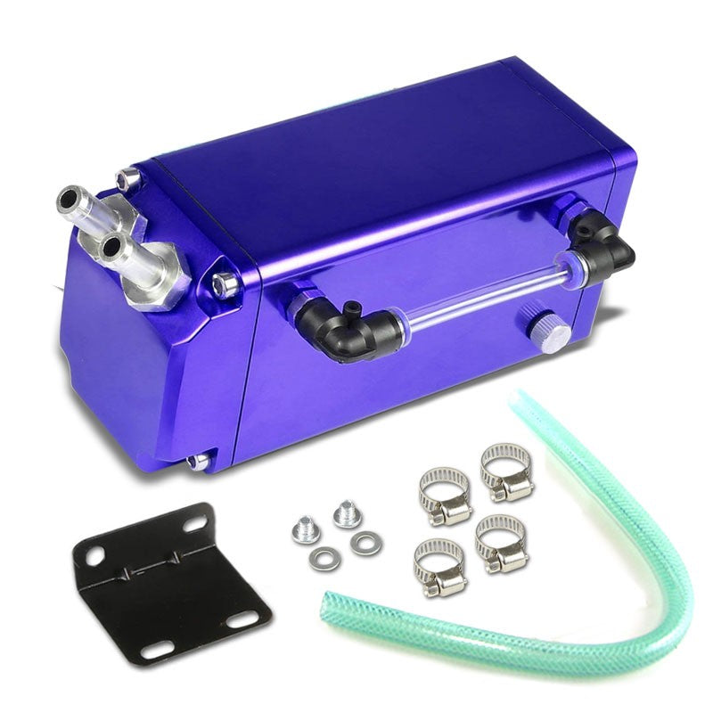 Blue Square G-Style Universal Aluminum Oil/Fuel Catch Tank/Can Reservoir Turbo-Performance-BuildFastCar