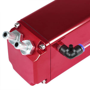 Red Square Style Universal Aluminum Oil/Fuel Catch Tank/Can Reservoir Race Turbo-Performance-BuildFastCar