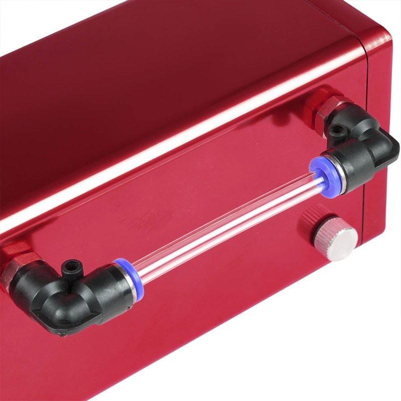 Red Square Style Universal Aluminum Oil/Fuel Catch Tank/Can Reservoir Race Turbo-Performance-BuildFastCar