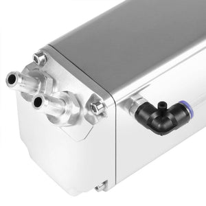 Silver Square Style Universal Aluminum Oil/Fuel Catch Tank/Can Reservoir Turbo-Performance-BuildFastCar