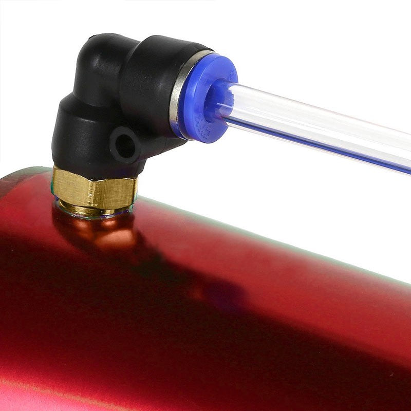 Red Universal Aluminum Racing Oil Catch Tank Round Can Reservoir Turbo Engine-Performance-BuildFastCar