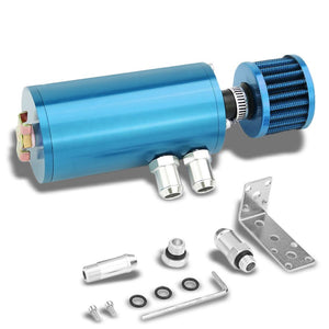 140ML Universal Light Blue 5.5"L Engine Oil Catch Tank Can Reservoir+Air Filter-Performance-BuildFastCar