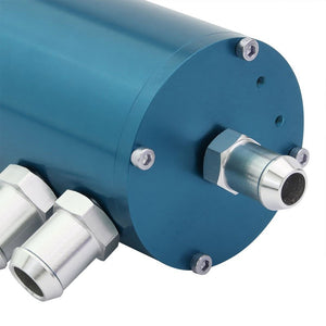 140ML Universal Light Blue 5.5"L Engine Oil Catch Tank Can Reservoir+Air Filter-Performance-BuildFastCar