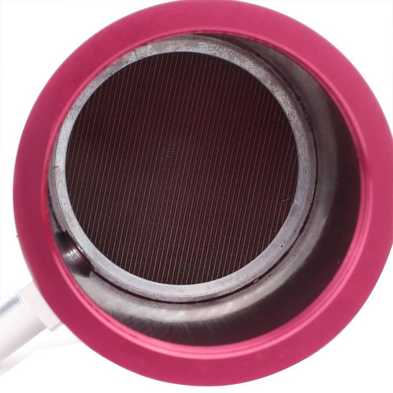 140ML Universal Pink 5.5"L Round Engine Oil Catch Tank Can Reservoir+Air Filter-Performance-BuildFastCar