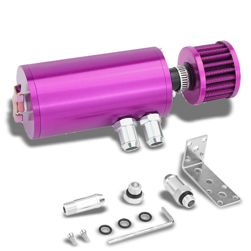 140ML Universal Purple 5.5"L Race Engine Oil Catch Tank Can Reservoir+Air Filter-Performance-BuildFastCar