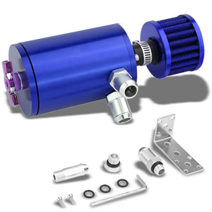 100ML Universal Blue 4.1" Round Engine Oil Catch Tank Can Reservoir+Air Filter-Performance-BuildFastCar