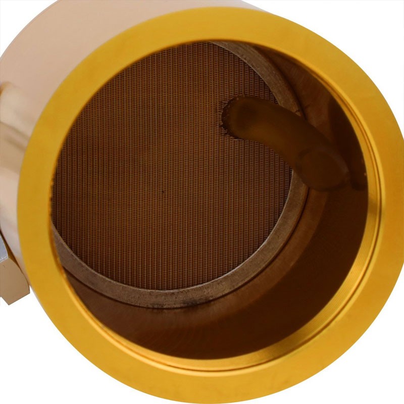 100ML Universal Gold 4.1" Round Engine Oil Catch Tank Can Reservoir+Air Filter-Performance-BuildFastCar
