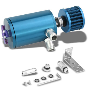 100ML Universal L.Blue 4.1"L Race Engine Oil Catch Tank Can Reservoir+Air Filter-Performance-BuildFastCar