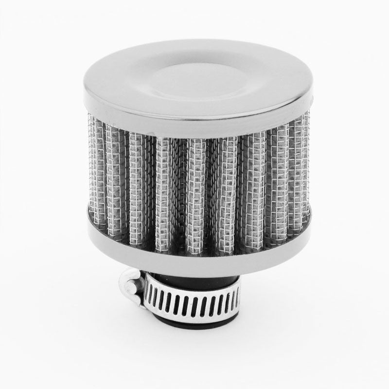 100ML Universal Silver 4.1" Round Engine Oil Catch Tank Can Reservoir+Air Filter-Performance-BuildFastCar