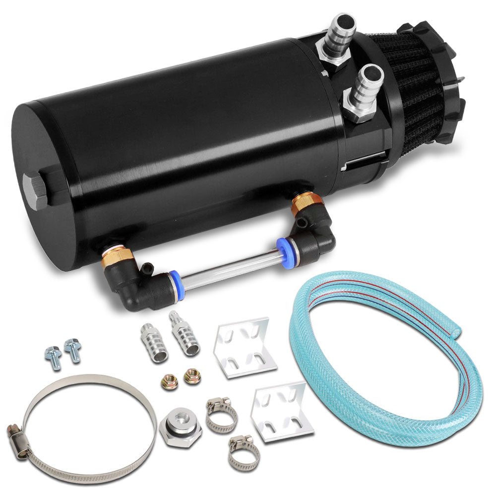 Universal Aluminum Anodized Black 140 ML Oil Catch Tank Reservoir Breather