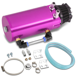 Universal Aluminum Anodized Purple 140 ML Oil Catch Tank Reservoir Breather