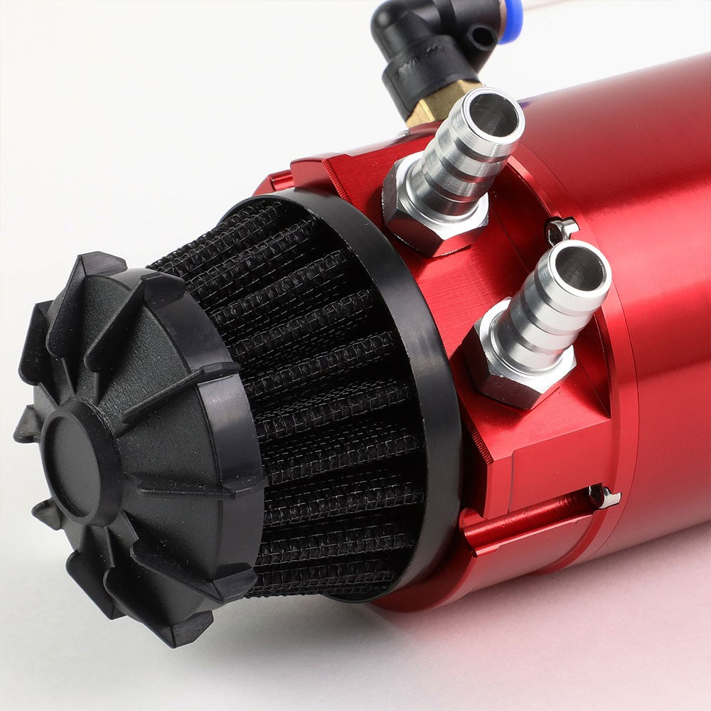 Universal Aluminum Anodized Red 140 ML Oil Catch Tank Reservoir Breather