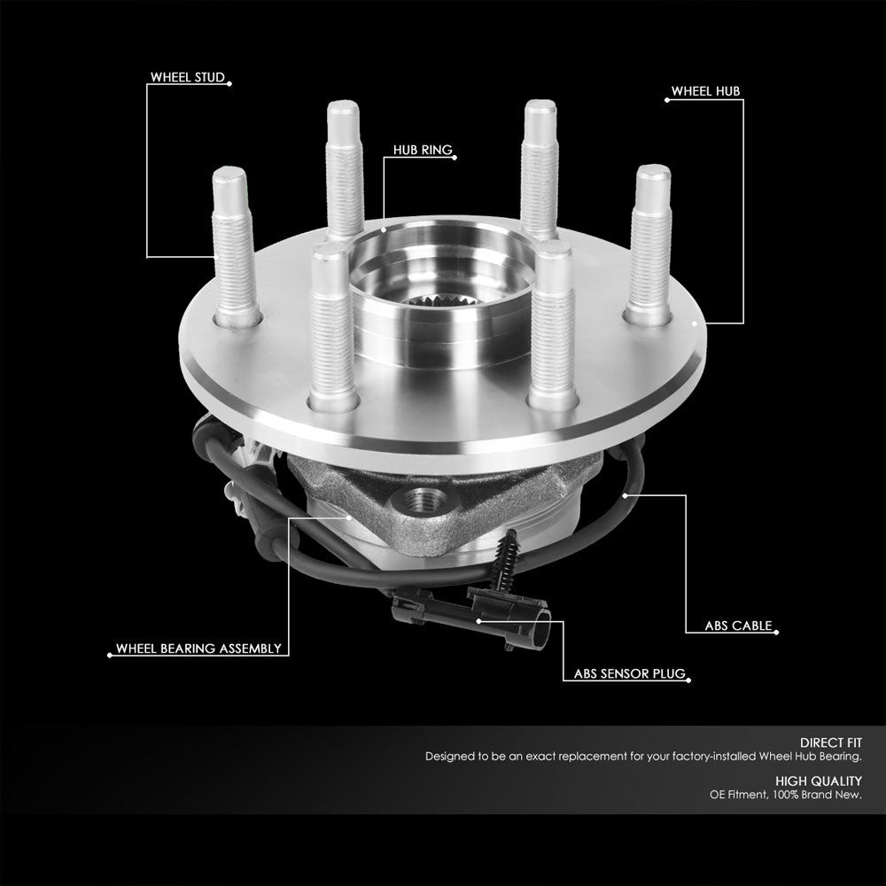 Front Steel Bolt in Wheel Bearing Hub Assembly For 03-05 Chevrolet Express 2500