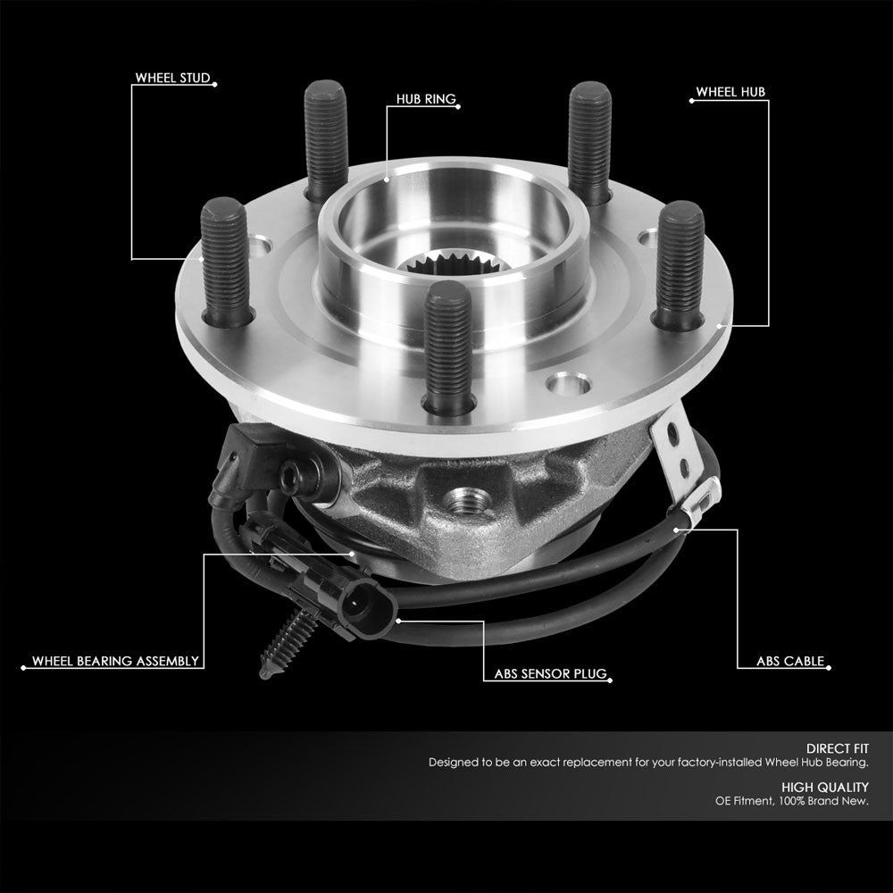 Front Left+Right Bolt in Wheel Bearing Hub Assembly For 97-05 Chevrolet Blazer