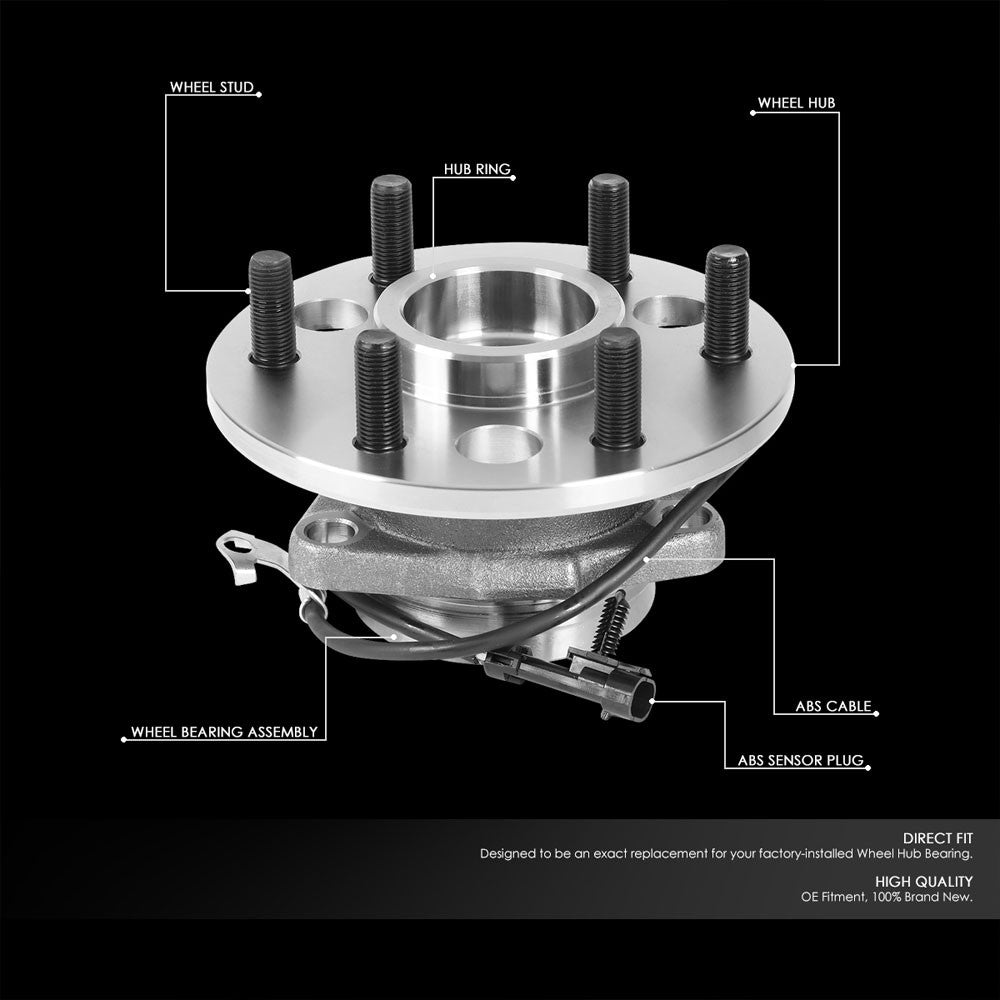 Front Left+Right Bolt in Wheel Bearing Hub Assembly For 95-99 GMC K2500 Suburban