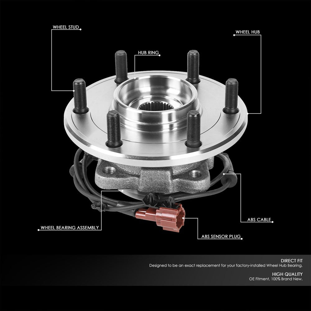Rear Steel Bolt in Wheel Bearing Hub Assembly For 04-10 Infiniti QX56