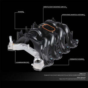 Black OE Intake Manifold works with 03-15 Ford E-Series/00-05 Ford F-Series-Performance-BuildFastCar